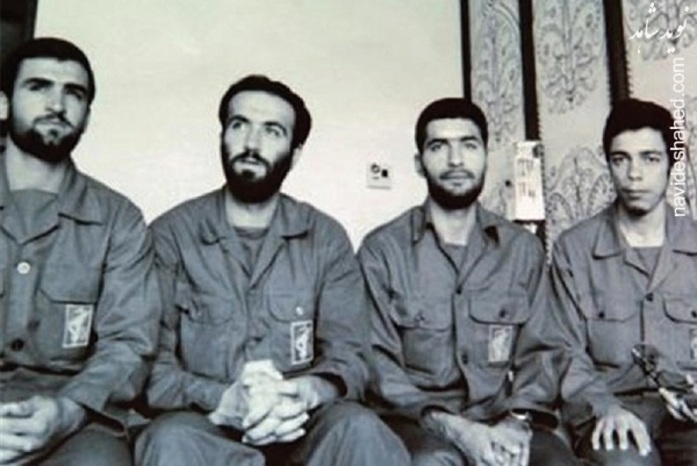 از راست سردار محمد باقری، شهید حسن تهرانی مقدم، شهید حسن شفی عزاده