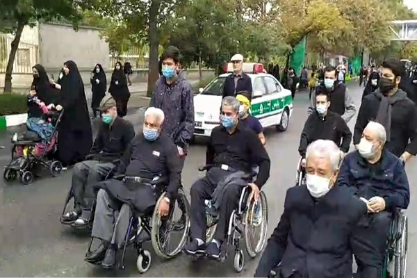 حضور جانبازان در پیاده روی حرم امام رضا(ع)؛ جاماندگان اربعین