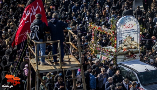 پیکر مطهر هفت شهید گمنام در کرمانشاه تشییع شد+تصاویر