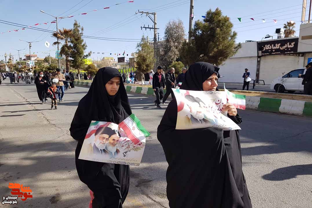 حضور خانواده های معظم شاهد و ایثارگر زاهدان در راهپیمایی باشکوه 22 بهمن