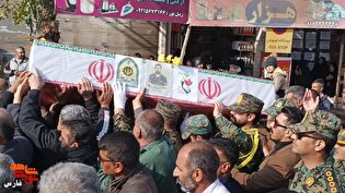 تشییع پیکر شهید امنیت «مسلم مهدوی نسب» در فسا