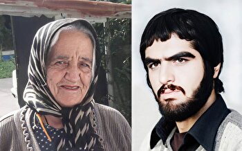مادری که فرزندش را برای دفاع از خاک و ناموس...
