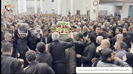 بدرقه سردار شهید غلامحسین غیب‌پرور تا خانه ابدی / فیلم