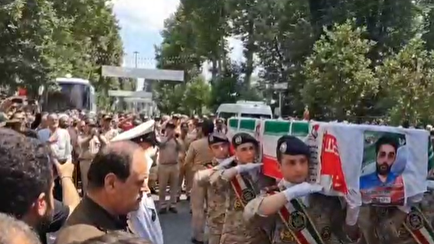 برگزاری مراسم تشییع پیکر مطهر سرباز شهید مهران منوری در شهرستان فومن +...