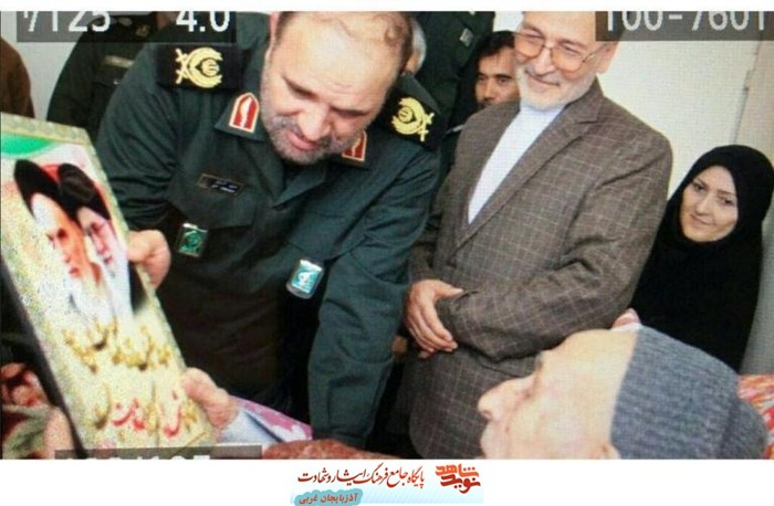 دیدار سردار خرم از پدر شهیدان رسول و حمید غفاری اذر در ارومیه