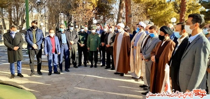 گلباران قبور مطهر شهدای شهر بسطام- دهه فجر ۹۹ 