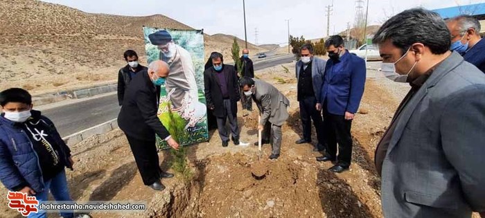کاشت 500 نهال درخت به یاد شهدای شهرستان فیروزکوه