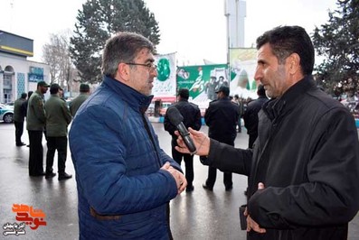 گفت وگوی سرپرست بنیاد مراغه با یکی از رسانه های محلی در حاشیۀ مراسم زنگ انقلاب