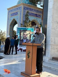 آیین اهتزاز پرچم بارگاه امام رضا(ع) و ادای احترام به نمای مزار شهید امیرعبداللهیان- هجدهم اردیبهشت ۱۴۰۴ گلزار شهدای شهرستان دامغان